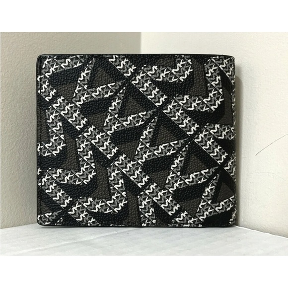 New Michael Kors Cooper Men's Billfold Wallet Olive / Army Green multi - Picture 2 of 5